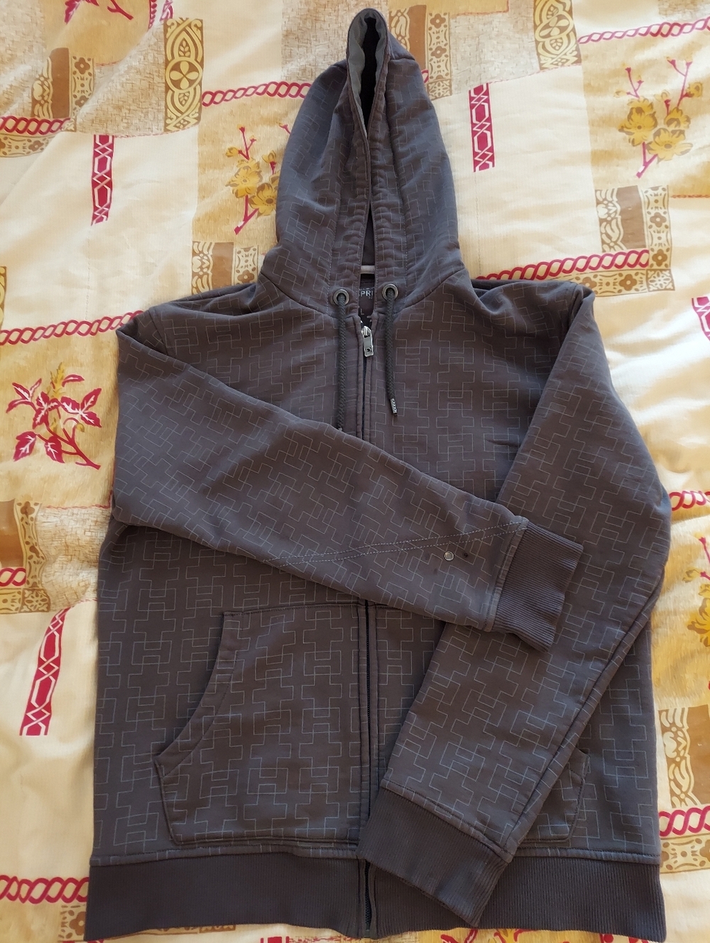Esprit Brown Zip-Up Hoodie L